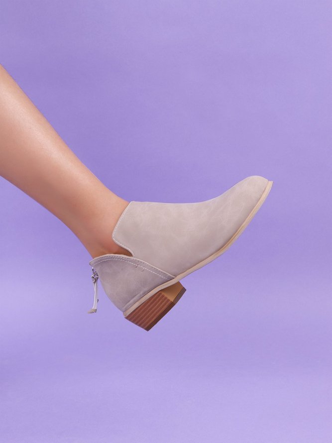 Chunky Heel Short Boots Female Non-slip Cute Bootie